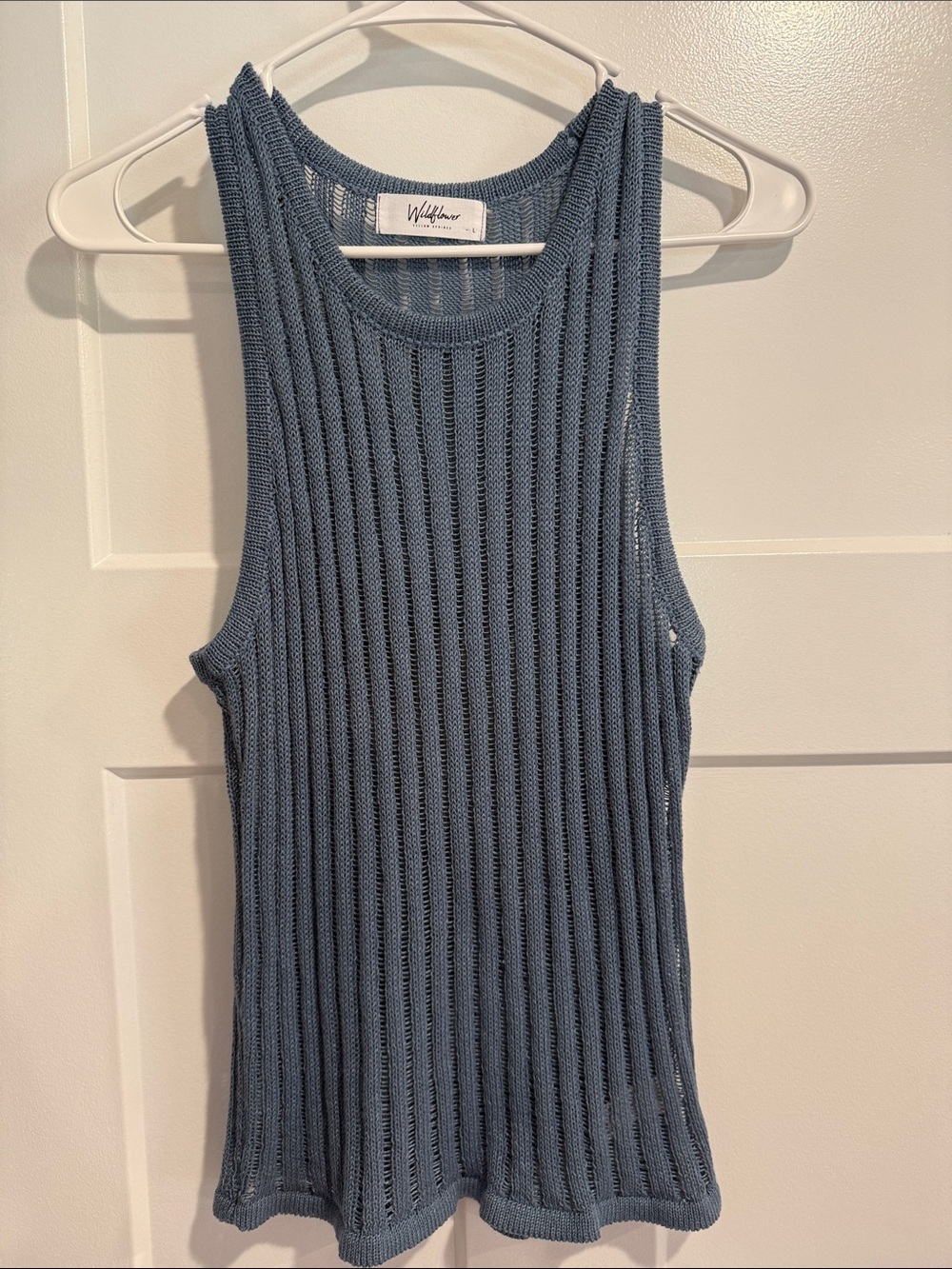 Wilfred Slate Blue Ribbed Sleeveless Knit Tank